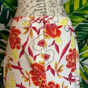 GUC Y2K Size 6 G.H. Bass & Co Spring Summer Floral Casual Beach Mini Skirt